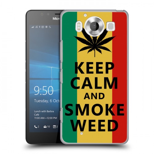 Дизайнерский пластиковый чехол для Microsoft Lumia 950 Флаг Раста