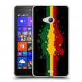 Дизайнерский пластиковый чехол для Microsoft Lumia 540 Флаг Раста