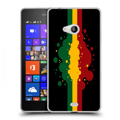 Дизайнерский пластиковый чехол для Microsoft Lumia 540 Флаг Раста