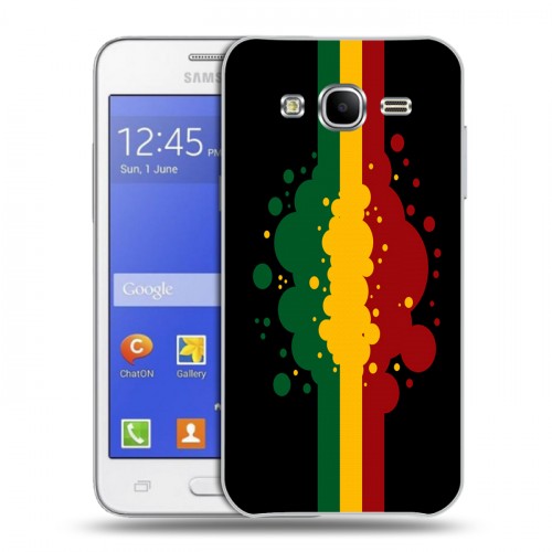 Дизайнерский пластиковый чехол для Samsung Galaxy J7 Флаг Раста