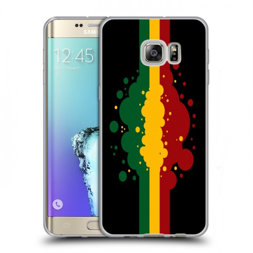 Дизайнерский пластиковый чехол для Samsung Galaxy S6 Edge Plus Флаг Раста