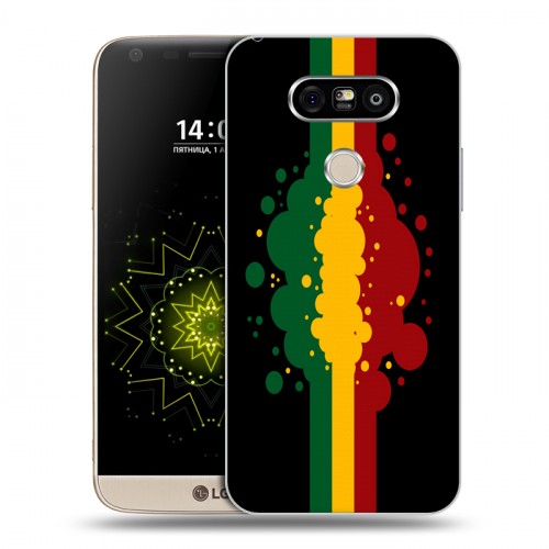 Дизайнерский пластиковый чехол для LG G5 Флаг Раста