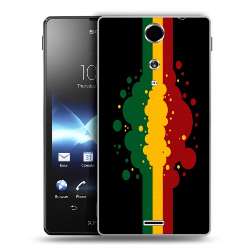 Дизайнерский пластиковый чехол для Sony Xperia TX Флаг Раста