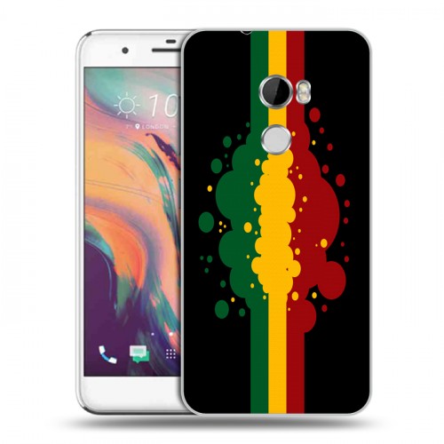 Дизайнерский пластиковый чехол для HTC One X10 Флаг Раста