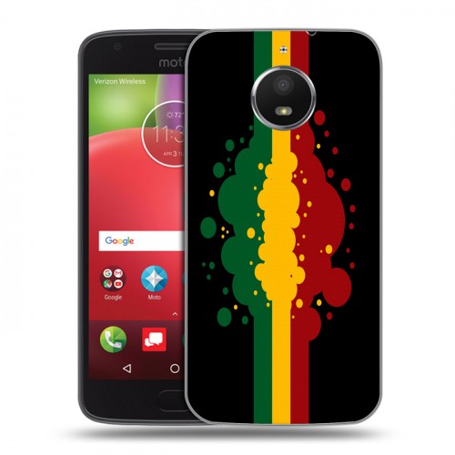 Дизайнерский силиконовый чехол для Motorola Moto E4 Plus Флаг Раста