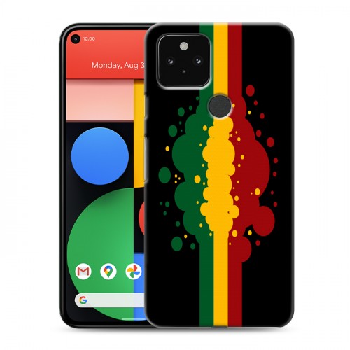 Дизайнерский пластиковый чехол для Google Pixel 5 Флаг Раста