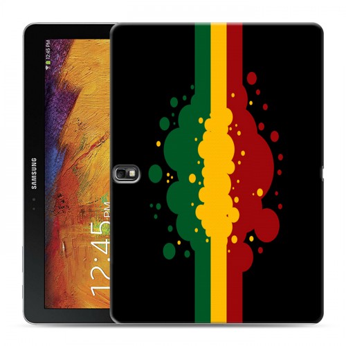 Дизайнерский силиконовый чехол для Samsung Galaxy Note 10.1 2014 editon Флаг Раста