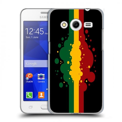 Дизайнерский пластиковый чехол для Samsung Galaxy Core 2 Флаг Раста