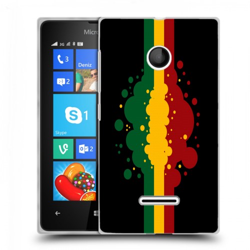 Дизайнерский пластиковый чехол для Microsoft Lumia 435 Флаг Раста