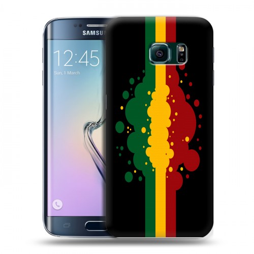 Дизайнерский пластиковый чехол для Samsung Galaxy S6 Edge Флаг Раста