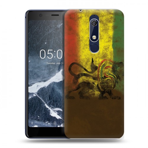 Дизайнерский пластиковый чехол для Nokia 5.1 Флаг Раста