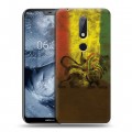 Дизайнерский силиконовый чехол для Nokia 6.1 Plus Флаг Раста