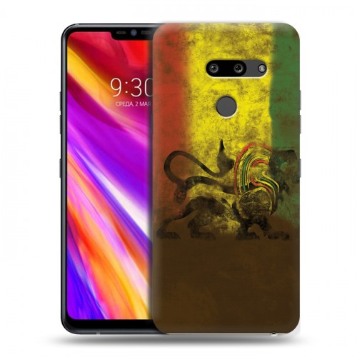 Дизайнерский пластиковый чехол для LG G8 ThinQ Флаг Раста