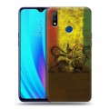 Дизайнерский пластиковый чехол для Realme 3 Pro Флаг Раста