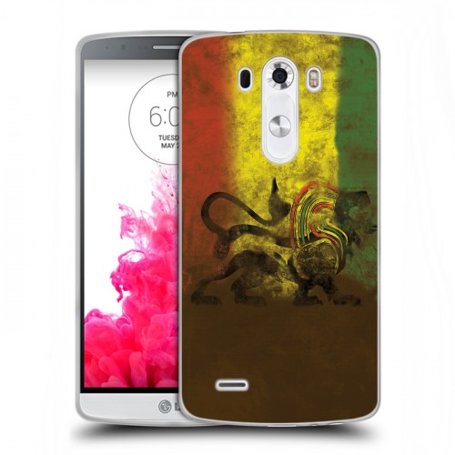 Дизайнерский силиконовый чехол для LG G3 (Dual-LTE) Флаг Раста