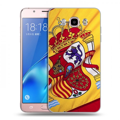 Дизайнерский силиконовый с усиленными углами чехол для Samsung Galaxy J5 (2016) Флаг Испании