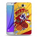 Дизайнерский пластиковый чехол для Samsung Galaxy Note 2 Флаг Испании