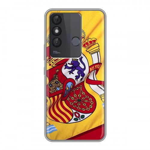 Дизайнерский силиконовый с усиленными углами чехол для Itel Vision 3 Plus Флаг Испании