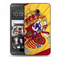 Дизайнерский пластиковый чехол для HTC Desire 700 Флаг Испании