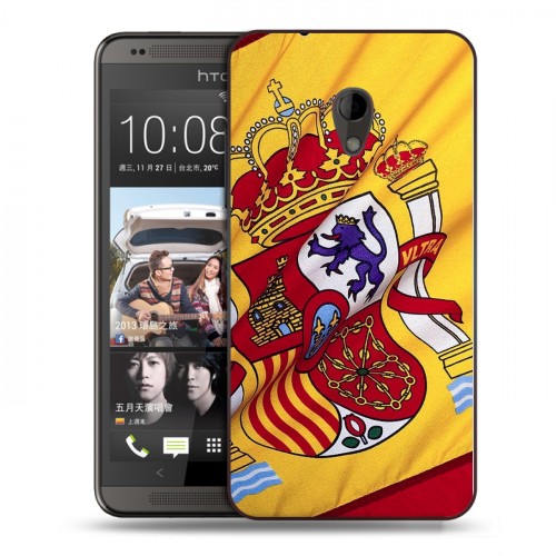 Дизайнерский пластиковый чехол для HTC Desire 700 Флаг Испании