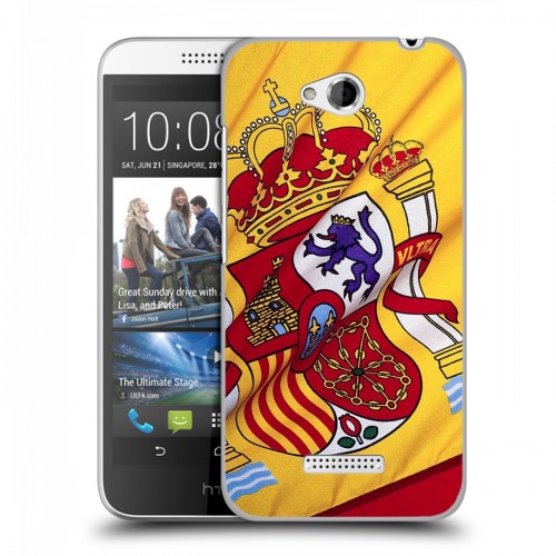 Дизайнерский пластиковый чехол для HTC Desire 616 Флаг Испании
