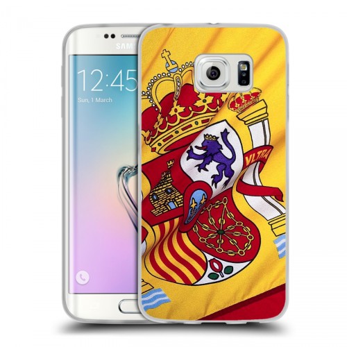 Дизайнерский пластиковый чехол для Samsung Galaxy S6 Edge Флаг Испании