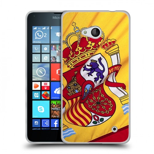 Дизайнерский пластиковый чехол для Microsoft Lumia 640 Флаг Испании