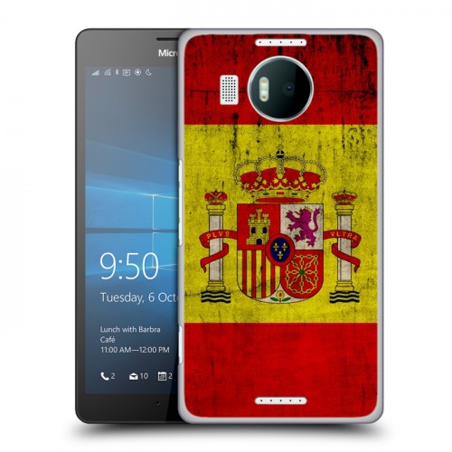 Дизайнерский пластиковый чехол для Microsoft Lumia 950 XL Флаг Испании