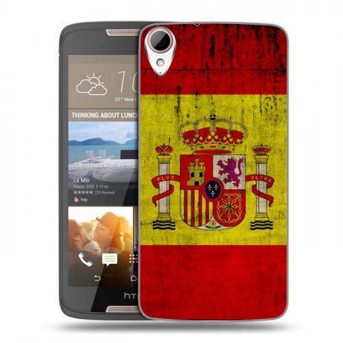 Дизайнерский пластиковый чехол для HTC Desire 828 Флаг Испании