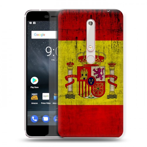 Дизайнерский пластиковый чехол для Nokia 6 (2018) Флаг Испании