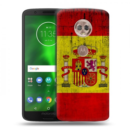 Дизайнерский пластиковый чехол для Motorola Moto G6 Флаг Испании