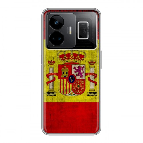 Дизайнерский силиконовый с усиленными углами чехол для Realme GT3 Флаг Испании