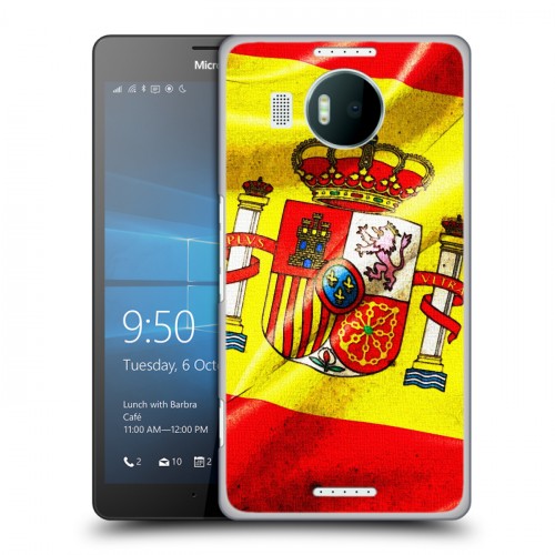 Дизайнерский пластиковый чехол для Microsoft Lumia 950 XL Флаг Испании
