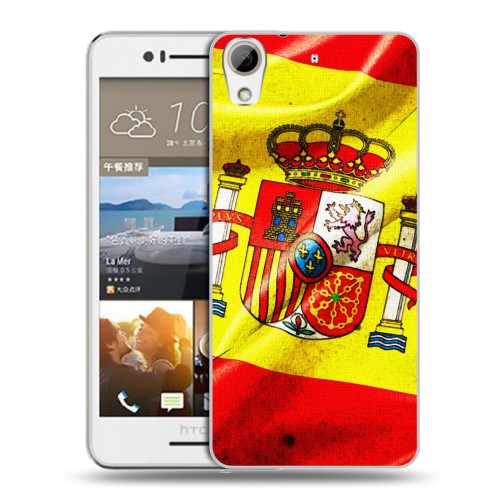 Дизайнерский пластиковый чехол для HTC Desire 728 Флаг Испании