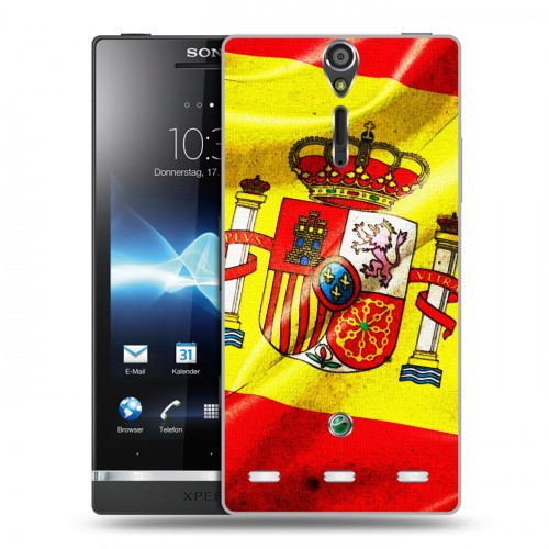Дизайнерский пластиковый чехол для Sony Xperia S Флаг Испании