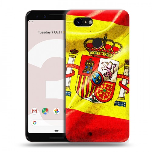 Дизайнерский пластиковый чехол для Google Pixel 3 Флаг Испании