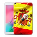 Дизайнерский силиконовый чехол для Samsung Galaxy Tab A 8.0 (2019) Флаг Испании