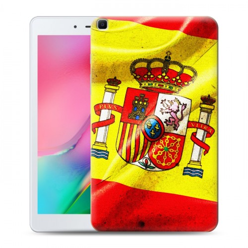 Дизайнерский силиконовый чехол для Samsung Galaxy Tab A 8.0 (2019) Флаг Испании