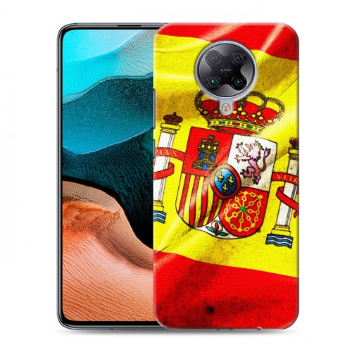 Дизайнерский силиконовый с усиленными углами чехол для Xiaomi RedMi K30 Pro Флаг Испании