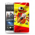 Дизайнерский пластиковый чехол для HTC One (M7) Dual SIM Флаг Испании