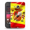 Дизайнерский пластиковый чехол для HTC Desire 200 Флаг Испании