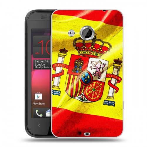 Дизайнерский пластиковый чехол для HTC Desire 200 Флаг Испании