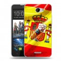 Дизайнерский пластиковый чехол для HTC Desire 516 Флаг Испании