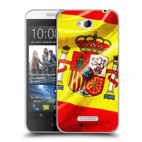 Дизайнерский пластиковый чехол для HTC Desire 616 Флаг Испании