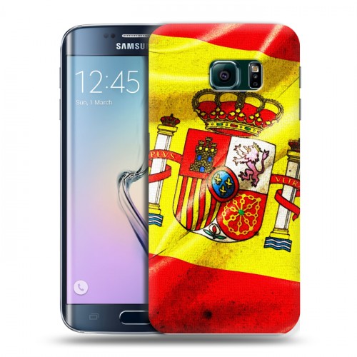 Дизайнерский пластиковый чехол для Samsung Galaxy S6 Edge Флаг Испании