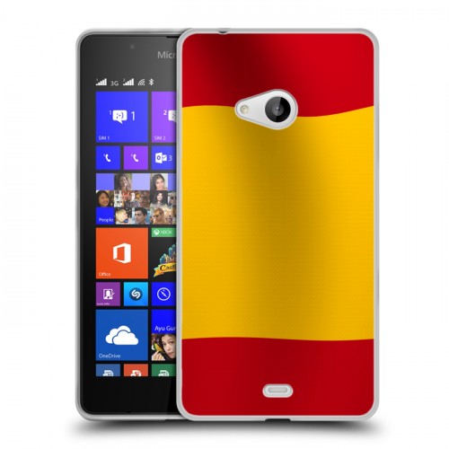 Дизайнерский пластиковый чехол для Microsoft Lumia 540 Флаг Испании