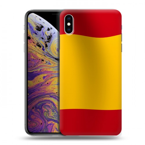 Дизайнерский силиконовый чехол для Iphone Xs Max Флаг Испании