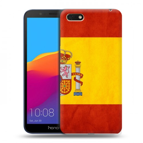 Дизайнерский пластиковый чехол для Huawei Honor 7A Флаг Испании