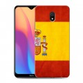 Дизайнерский силиконовый с усиленными углами чехол для Xiaomi RedMi 8A Флаг Испании