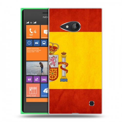 Дизайнерский пластиковый чехол для Nokia Lumia 730/735 Флаг Испании